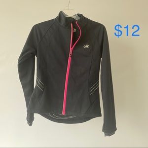 Jacket, black zip up, fitness, Performance Bicycle, Women’s Small